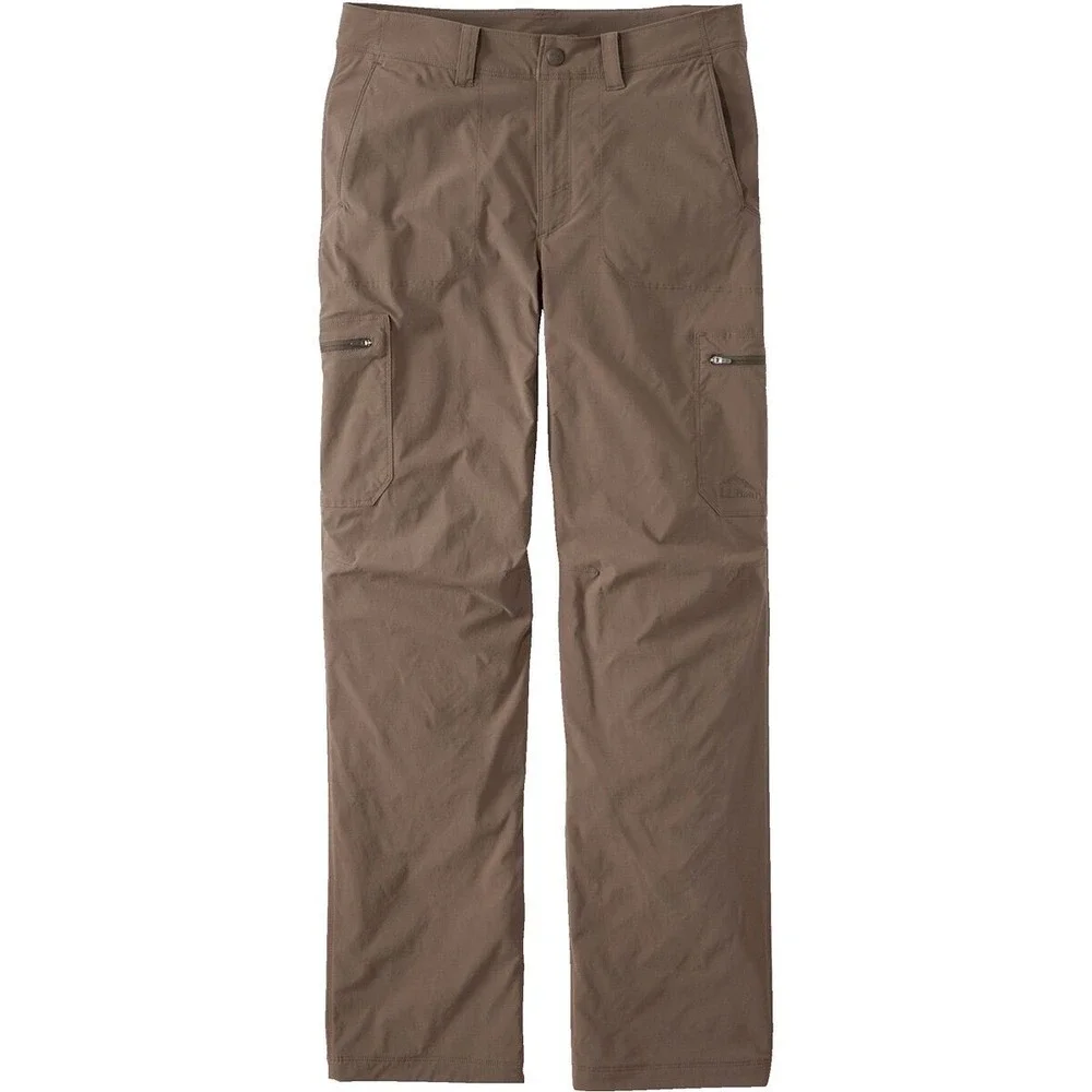 L.L.Bean Cresta Hiking Pants Mens‎ 38x29 Stretch Dark Cinder Tan Utility UPF 50+
